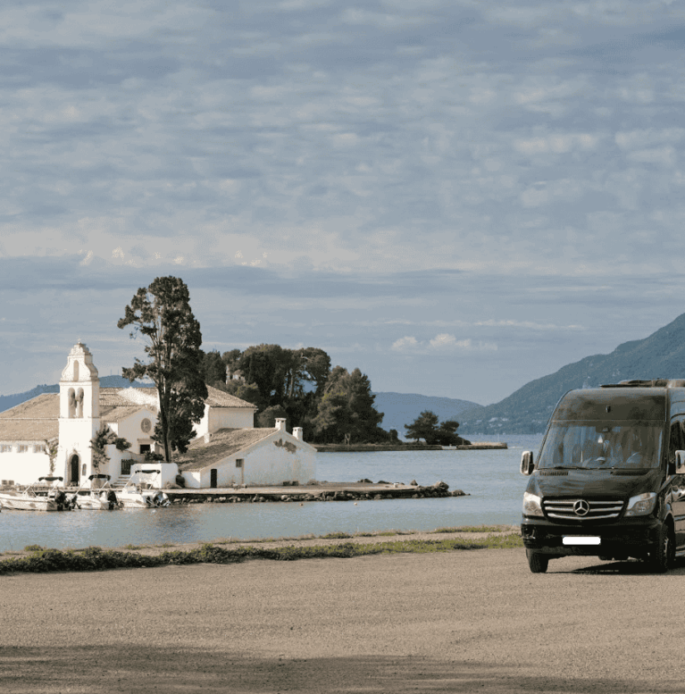 Corfu tours airport-port transfer van